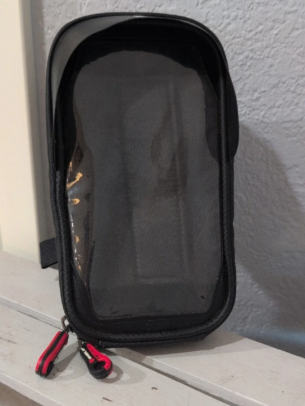 Cycling Bicycle Top Tube Mounting Clear Phone Pocket Bag With Zip Storage Pouch